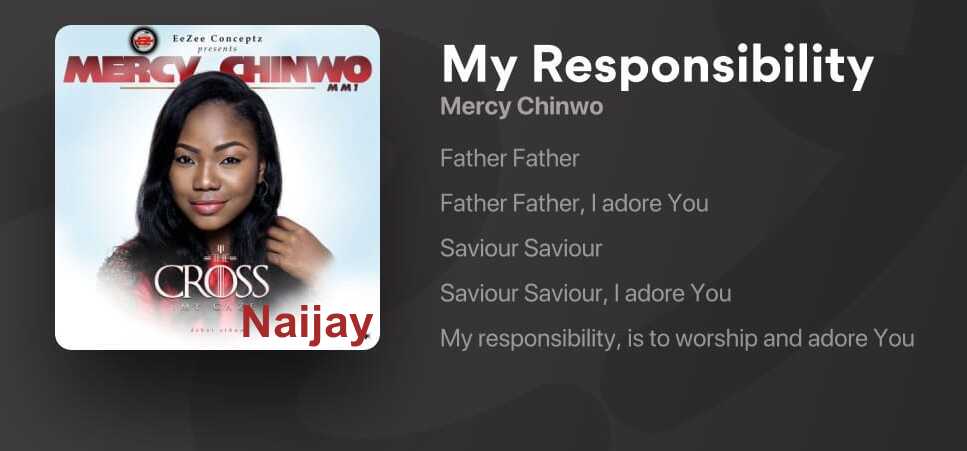 Mercy Chinwo - My Responsibility Is To Worship